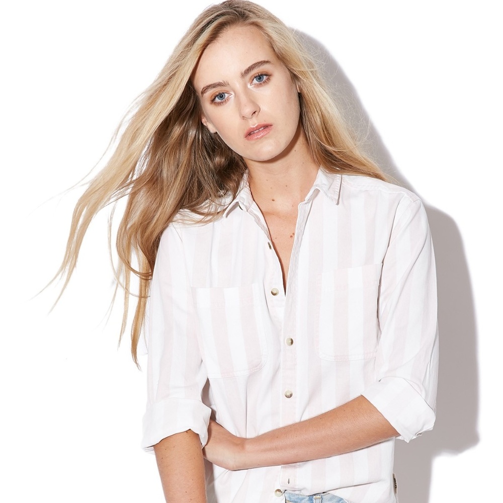 Rolla's Peach Stripe Shirt